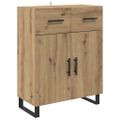 vidaXL Highboard 2 ks Remeselný dub 69,5 x 34 x 180 cm