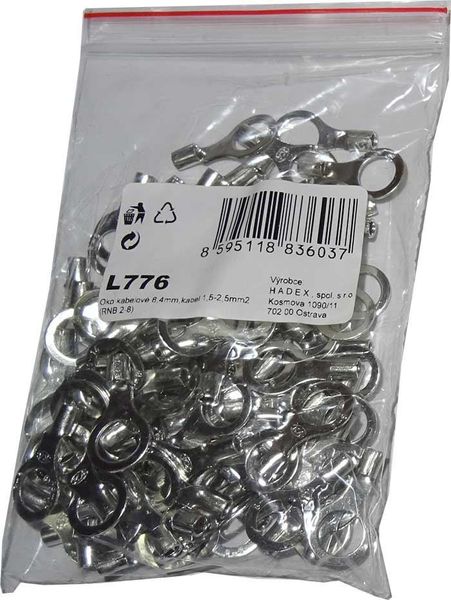 Oko kabelové 8,4mm,kabel 1,5-2,5mm2 (RNB 2-8), balení 100ks