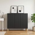 vidaXL Servírovacia skriňa Čierna 89 x 34,5 x 80 cm Kompozitné drevo