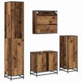 vidaXL Sada kúpeľňového nábytku 4 ks Staré drevo 35 x 37,5 x 188,5 cm