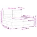 vidaXL Posteľ s pružinovým rámom Čierny 200 x 200 cm Zamat