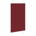 vidaXL Plisovaná roleta bordová červená 75x100 cm šírka látky 74,4 cm polyester