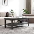 vidaXL Konferenčný stolík sivý 110x50x40 cm borovicový masív