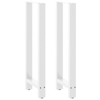 vidaXL Nohy barového stola, biele, 2 ks, 50 x (110-111) cm, oceľové