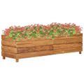 vidaXL Vyvýšený záhon 150x40x38 cm, recyklované tíkové drevo a oceľ