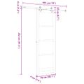 vidaXL Posuvné dvere ORKDAL 78 x 232 cm Biela a čierna