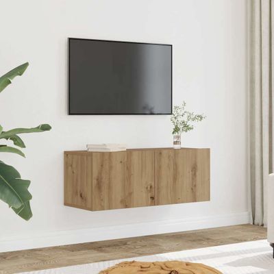 vidaXL TV skrinky nástenné 2 ks dub artisan 80x30x30 cm