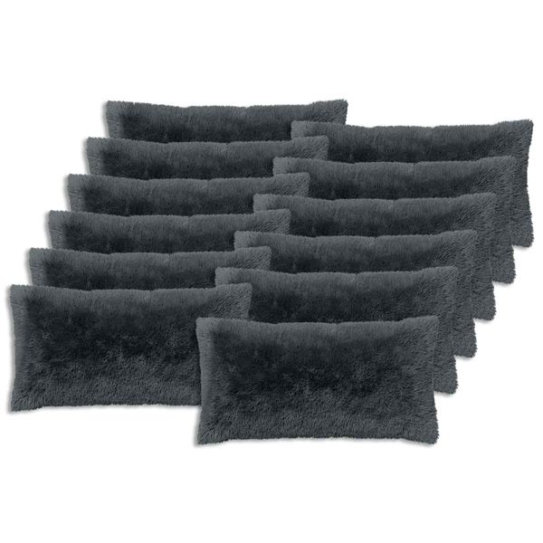 vidaXL Podložka s vankúšom HEERLEN 12 ks Antracitová PV fleece