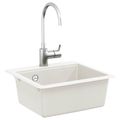 vidaXL Drez 80% Kvárc a 20% Živica 470 x 440 mm Biela
