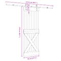 vidaXL Posuvné dvere NARVIK 70 x 210 cm (213,5 cm) Prírodná a čierna