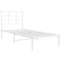 vidaXL Kovový rám postele s čelom biely 80x200 cm
