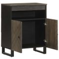 vidaXL Komoda 60x33x75 cm čierna masívne mangovníkové drevo