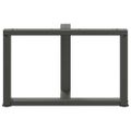 vidaXL Nohy konferenčného stolíka v tvare T, 2 ks, antracitové, 60x25x(42-43) cm, oceľ