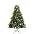 vidaXL Umelý skladací vianočný stromček 300 LED diód Zelená 180 cm