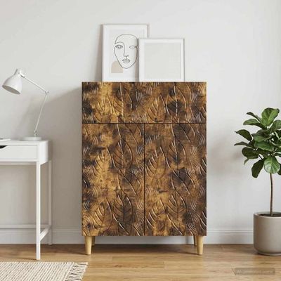 vidaXL Servírovacia skriňa Dymový dub 66 x 34,5 x 90 cm