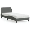 vidaXL Posteľ s matracom Dover tmavosivá 90x190 cm látka