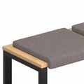 vidaXL Vankúš na lavičku 2 ks Látka Sivohnedá Hĺbka 35 cm