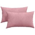 vidaXL Vankúše na pohovku 2 pcs Ružová 50 x 30 cm Kordúrová tkanina