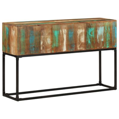 vidaXL Konzolový stolík 120x30x75 cm masívne recyklované drevo