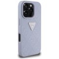 Guess Hardcase PU Grained Hot Stamp 4G Triangle Metal Case pre iPhone 16 Pro Max 6,9" Fialová
