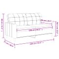 vidaXL 2-miestna pohovka sivohnedá 140 cm látka