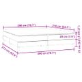 vidaXL Box Spring Posteľ s matracom Ružová 200x210 cm Zamat