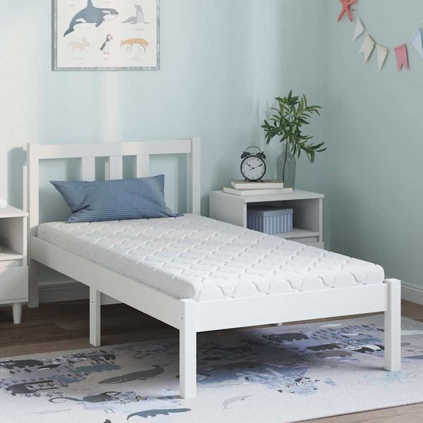 vidaXL Matrac Biela 80 x 160 cm žakárová tkanina