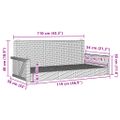 vidaXL Hojdacia lavica sivá 119x56x48 cm polyratan