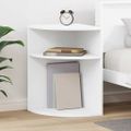 vidaXL Koncový stôl Biela 39,7 x 39,7 x 60 cm Kompozitné drevo