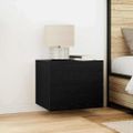 vidaXL Nočný stolík Čierny dub 50 x 39 x 41 cm Kompozitné drevo