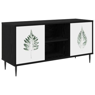 vidaXL TV skrinka HANAU 102 x 33 x 51 cm Čierny dub Kompozitné drevo