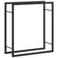 vidaXL Stojan na krbové drevo matný čierny 80x28x86 cm oceľ