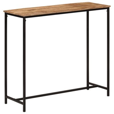 vidaXL Konzolový stolík 80x30x74 cm mangovníkový masív a železo
