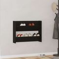 vidaXL Skriňa na topánky 82 x 18 x 60 cm Kompozitné drevo Čierny dub