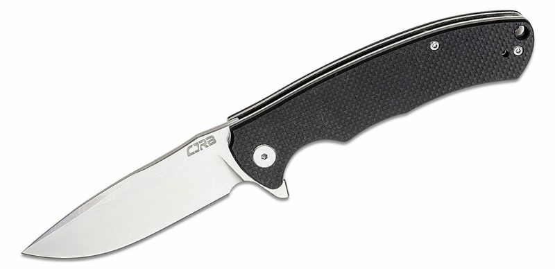 CJRB J1903-BK Taiga  vreckový nôž 9,1 cm, Stonewash, čierna, G10