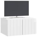 vidaXL Nástenná TV skrinka 59,5 x 41 x 30 cm Biela s vysokým leskom