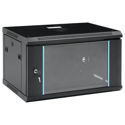 vidaXL 6U Nástenná serverová skriňa 19" IP20 600x450x350 mm