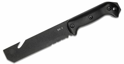 KA-BAR KB-BK3 BECKER TAC TOOL bojový nôž 17,5 cm, celočierna, Zytel, puzdro