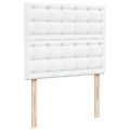 vidaXL Osmanský rám postele s matracom biela 120x190 cm umelá koža