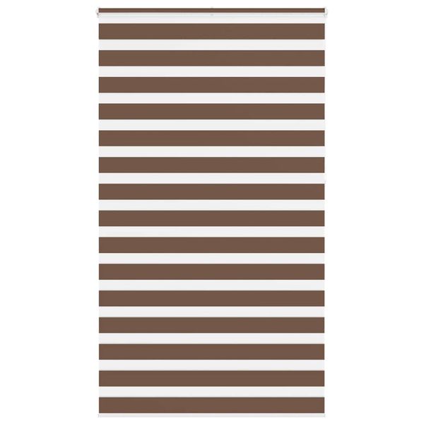vidaXL Zebra roleta hnedá 130x230 cm šírka látky 125,9 cm polyester