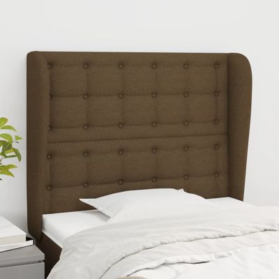 vidaXL Čelo postele so záhybmi tmavohnedé 83x23x118/128 cm látka