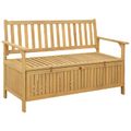 vidaXL Úložná lavička 2 -Seater 120 x 63 x 84 cm Masívna akácia