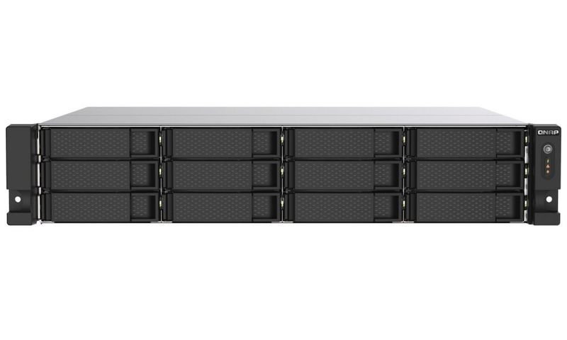 QNAP TS-1273AU-RP-8G (Ryzen V1500B 2,2GHz / 8GB RAM / 12x SATA / 2x 2,5GbE / 2x PCIe / 2x zdroj) Sítové úložište NAS, 12× 2,5"/3,5" SATA III, quad-core 2,2GHz, 8GB DDR4, 2× 2,5GbE LAN, 2× USB, 2× USB-C, 2× PCIe, 2× zdroj, 2U