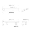 vidaXL Rukoväť skrine 2 ks Čierna 150 x 12,3 x 35,2 mm Nerezová oceľ