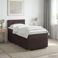 vidaXL Posteľ boxspring s matracom Tmavohnedá 80 x 200 cm Látka