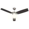 vidaXL Stropný ventilátor so svetlom a ovládačom 108 cm, tmavohnedý