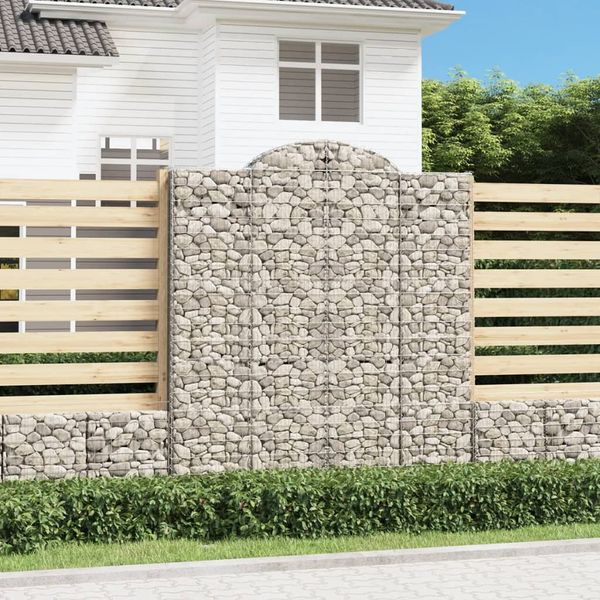 vidaXL Oblúkový gabionový kôš 11ks 200x30x220/240cm pozinkované železo