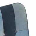 vidaXL Hojdacie kreslo s podnožkou modrá denim patchwork plátno