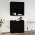 vidaXL Nástenná skrinka čierna 80x33x80 cm spracované drevo