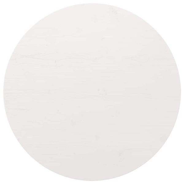 vidaXL Stolová doska biela Ø90x2,5 cm masívna borovica